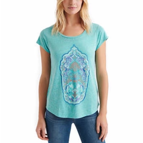 Lucky Brand Tops - Lucky Brand Medallion Graphic Short Sleeve Tee NWT